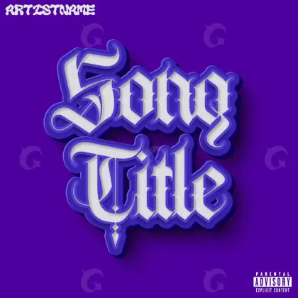 Portada prediseñada «Purple Lettering»: tipografía; color violeta