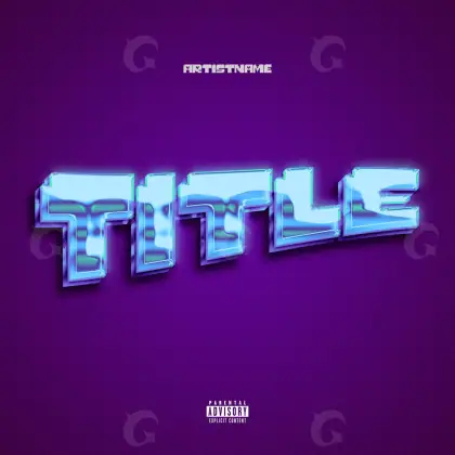 Arte de portada musical «Purple Lettering»: tipografía; color violeta