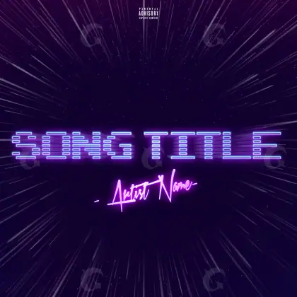 Обложка для песни «Purple Lettering»: типографика; палитра — фиолетовая