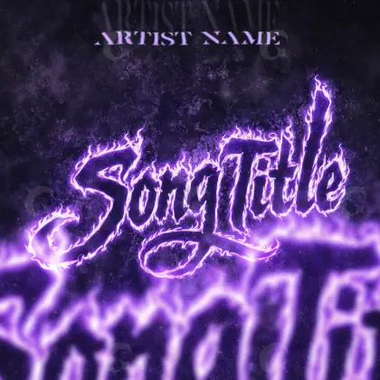 Обложка для песни «Purple Lettering»: типографика; палитра — фиолетовая