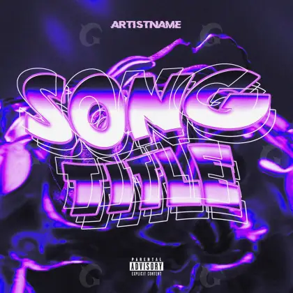 Portada para canción «Purple Lettering»: tipografía; color violeta