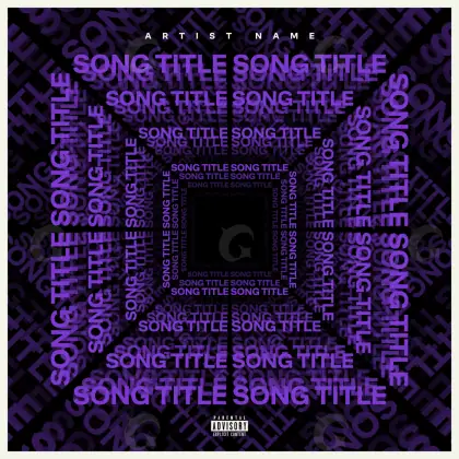 Album cover art “Purple Lettering”: lettering and abstract, purple tones