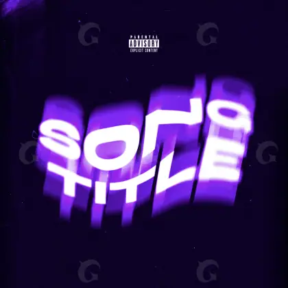 Обложка для альбома «Purple Lettering»: типографика и абстракция; палитра — фиолетовая