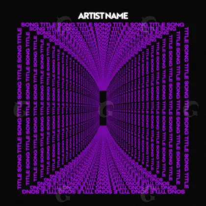 Premade cover art “Purple Lettering”: lettering, purple tones