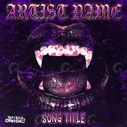 Portada para canción «Purple Lettering»: tipografía; color violeta