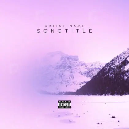 Portada prediseñada «Purple Mountain»: montaña y nieve; color violeta