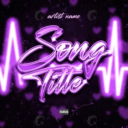 Portada prediseñada «Purple Neon»: neón; color violeta