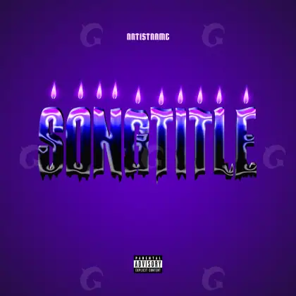 Обложка для альбома «Purple Neon»: неон; палитра — фиолетовая