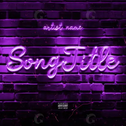 Portada prediseñada «Purple Neon»: neón; color violeta