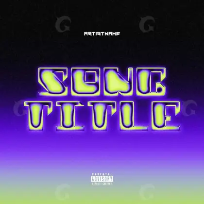 Portada prediseñada «Purple Neon»: neón; color violeta