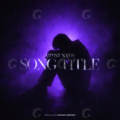 Music cover artwork “Purple Silhouette”: silhouette, purple tones