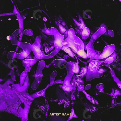 Готовая обложка для трека «Purple Star»: звезда; палитра — фиолетовая