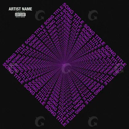 Premade cover art “Purple Triangle”: triangle, purple tones