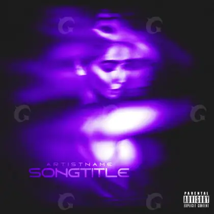 Portada para canción «Purple Woman»: mujer y rostro; color violeta