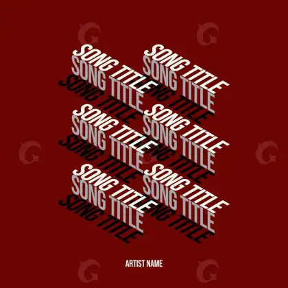 Обложка для песни «Red Abstract»: абстракция и типографика; палитра — красная