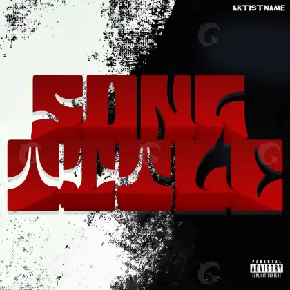 Portada para canción «Red Abstract»: abstracción y tipografía; color rojo
