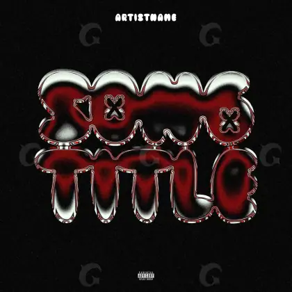 Arte de portada musical «Red Abstract»: abstracción y tipografía; color rojo