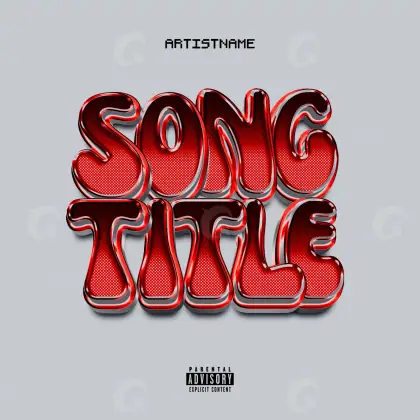 Music cover artwork “Red Abstract”: abstract and lettering, red tones