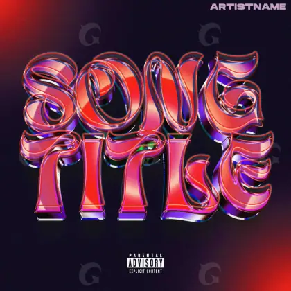 Premade cover art “Red Abstract”: abstract and lettering, red tones
