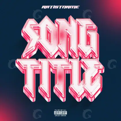 Arte de portada musical «Red Abstract»: abstracción y tipografía; color rojo