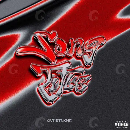 Portada para canción «Red Abstract»: abstracción y tipografía; color rojo