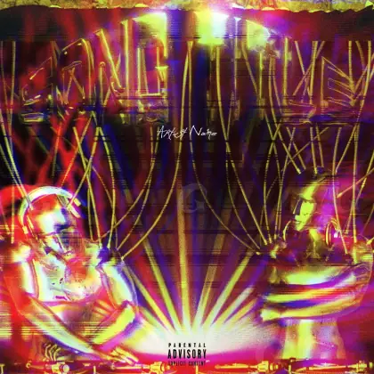 Portada para canción «Red Abstract»: abstracción y tipografía; color rojo