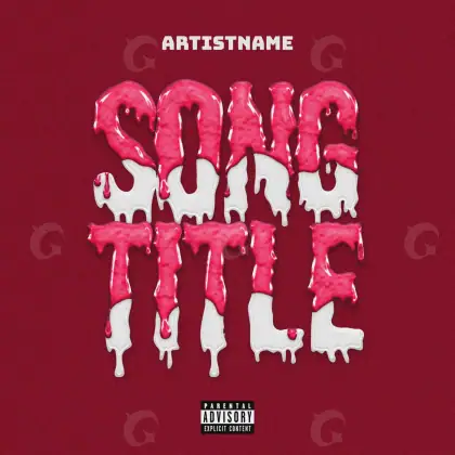 Music cover artwork “Red Abstract”: abstract and lettering, red tones