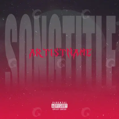 Album cover art “Red Abstract”: abstract and lettering, red tones