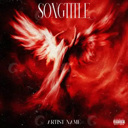 Music cover artwork “Red Abstract”: abstract artwork, red tones