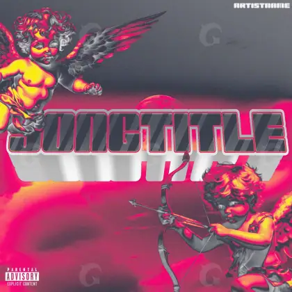 Music cover artwork “Red Angel”: angel and hand, red tones