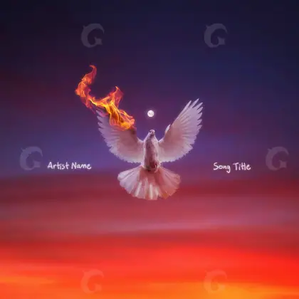 Portada para canción «Red Bird»: ave y fuego; color rojo