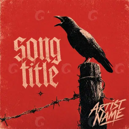 Premade cover art “Red Bird”: bird, red tones
