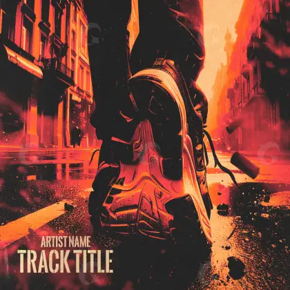 Album cover art “Red Building”: building, red tones
