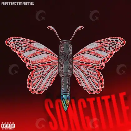 Album cover art “Red Butterfly”: butterfly, red tones