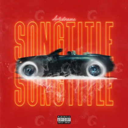 Premade cover art “Red Car”: car, red tones