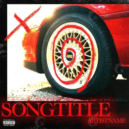 Album cover art “Red Car”: car, red tones