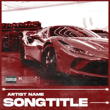 Premade cover art “Red Car”: car, red tones