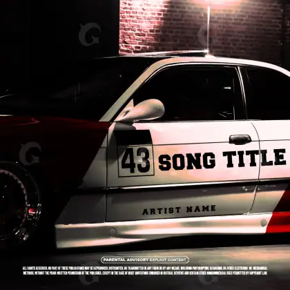 Portada prediseñada «Red Car»: coche; color rojo