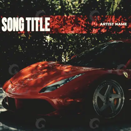 Обложка для альбома «Red Car»: автомобиль; палитра — красная
