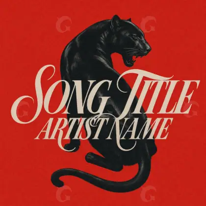 Album cover art “Red Cat”: cat, red tones