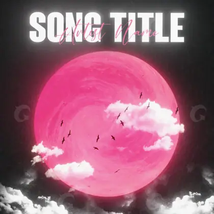 Premade cover art “Red Circle”: circle and cloud, red tones