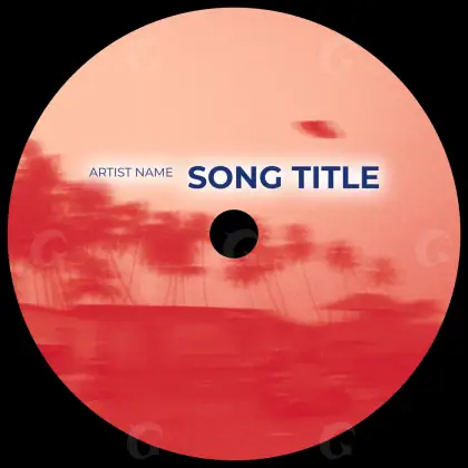Portada para canción «Red Circle»: círculo y árbol; color rojo