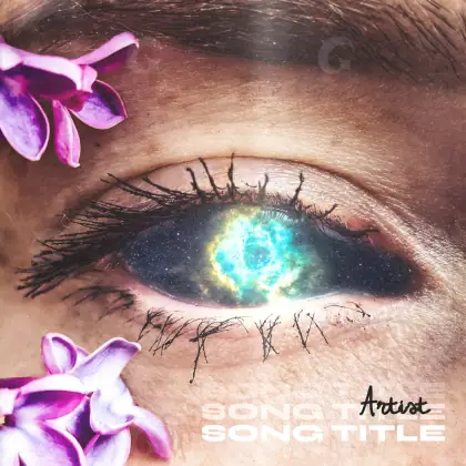 Portada prediseñada «Red Eyes»: ojos y flor; color rojo