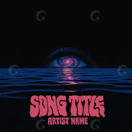 Premade cover art “Red Eyes”: eyes and wave, red tones