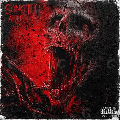 Arte de portada musical «Red Face»: rostro; color rojo