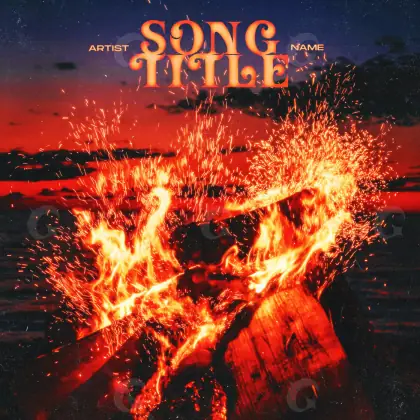 Album cover art “Red Fire”: fire, red tones
