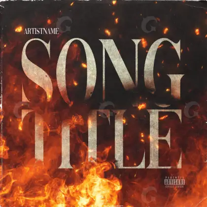 Album cover art “Red Fire”: fire, red tones