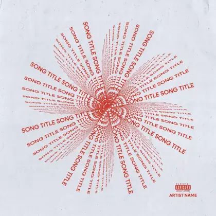 Portada prediseñada «Red Flower»: flor y círculo; color rojo
