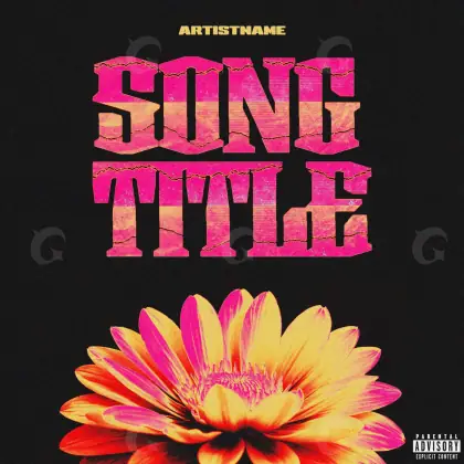 Music cover artwork “Red Flower”: flower, red tones