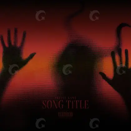 Arte de portada musical «Red Hand»: mano; color rojo